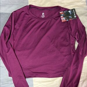 Born Primitive Crop Purple Long Sleeve Top